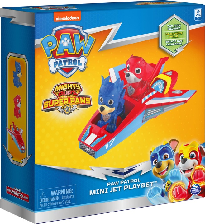 Produktbild Spin Master Mighty Pups Super PAWs Mini-Jet-Spielset mit 2 Minifiguren, für Kinder ab 3 Jahren