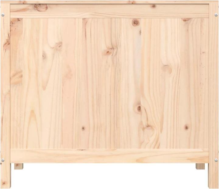 Actual product image vidaXL Laundry chest black 44x44x76cm solid wood pine laundry basket wooden chest