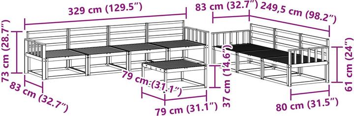 Produktbild vidaXL Outdoor-Sofa