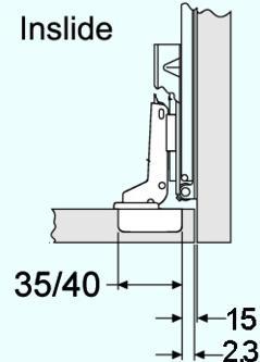 Accuride Türflügelbefestigungs-Set 1432