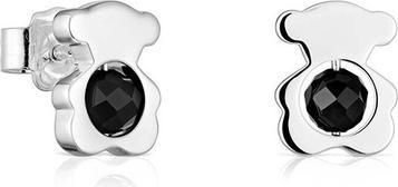 Tous Silver earrings with teddy bear and onyx I-Bear 1004127000