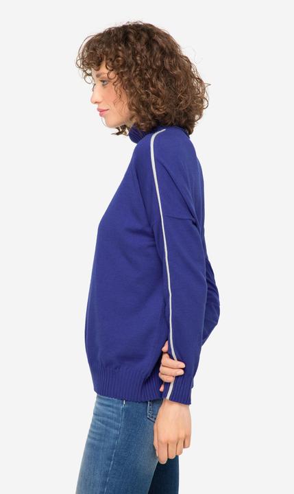 Produktbild Laurasøn Pullover, Stehkragen, Langarm, Schmuckstreifen (M)