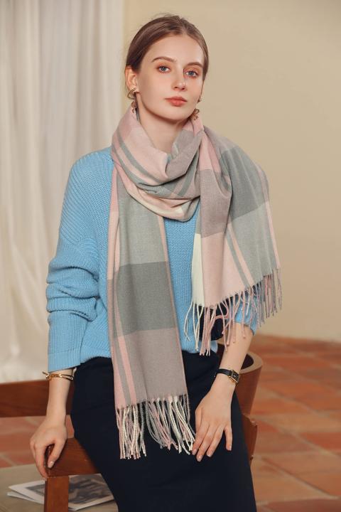 Produktbild Only-Bags.Store Winter Senior karierter Kaschmirschal, karierter Pashmina übergrosser Herbstschal Stolen