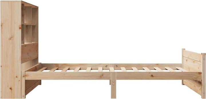 Produktbild vidaXL Massivholzbett Holzbett Bett mit Regal ohne Matratze Weiss 180x200cm (180 x 200 cm)