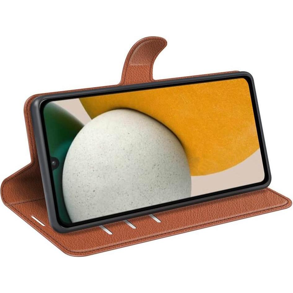 Thumbnail - Cover-Discount Galaxy A15 - Leder Etui Hülle braun (Samsung Galaxy A15), Smartphone Hülle, Braun