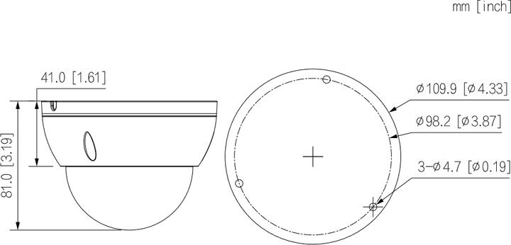 Actual product image Dahua NET CAMERA 8MP IR DOME/IPC-HDBW2841E-S-0280B (3840 x 2160 pixels)
