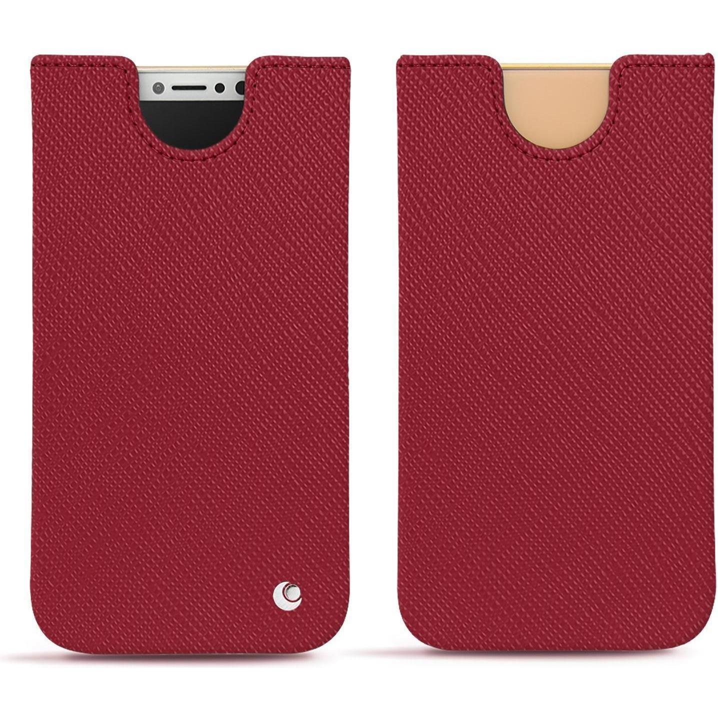 Noreve Lederschutzhülle (Apple iPhone X), Smartphone Hülle, Rot