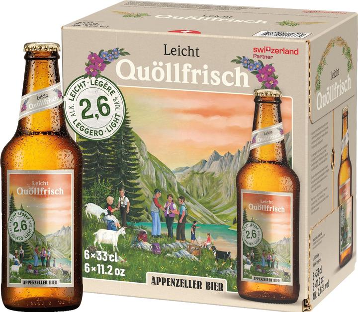 Brauerei Locher Leichtbier Quöllfrisch 6 x 0.33 l (6 x 33 cl)