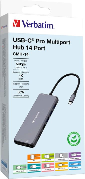 Produktbild Verbatim CMH-14 (USB-C, 14 Ports)