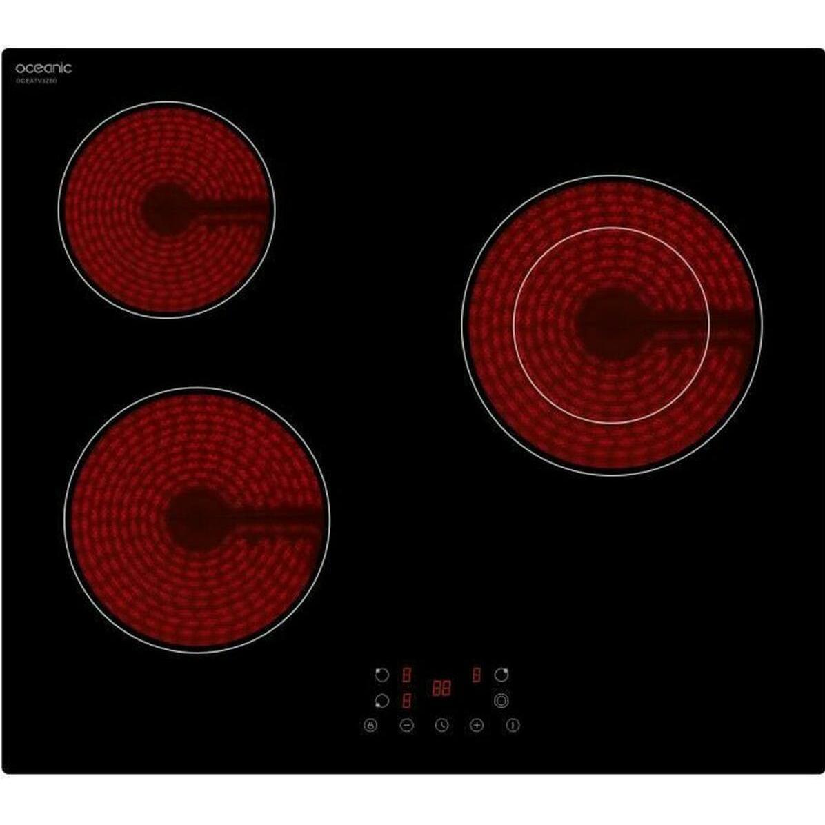Oceanic Piano cottura a induzione 60 cm 5200 W, Piano di cottura, Nero