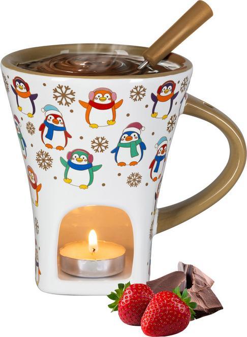 Nouvel Schokoladenfondue - Set "Snow penguins" (Chocolate fondue)