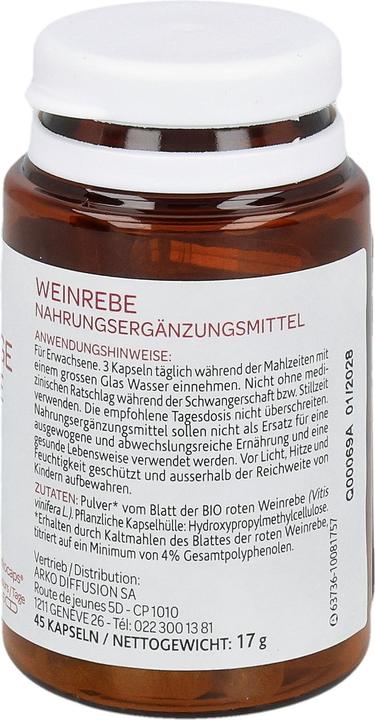 Actual product image Arkopharma Weinrebe (45 pcs., Capsules, 42 g)