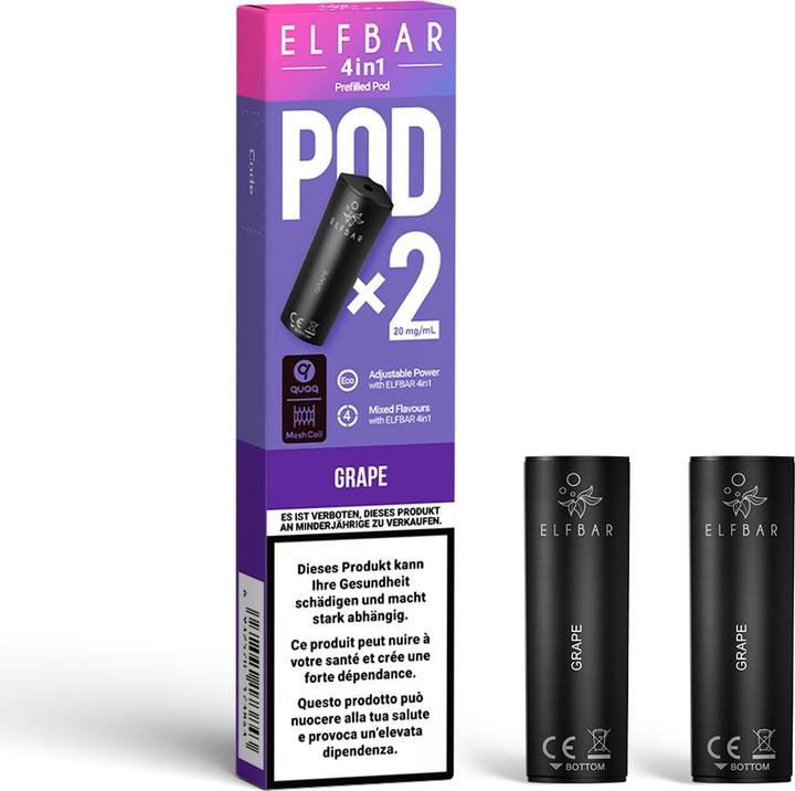 Image du produit Elfbar 4 in 1  2x2ml Pods (20mg)  Grape (Raisin)