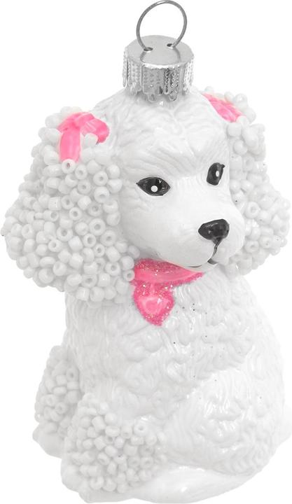 Produktbild Krebs Glas Lauscha Weisser Pudel - Christbaumschmuck aus Glas (1x)