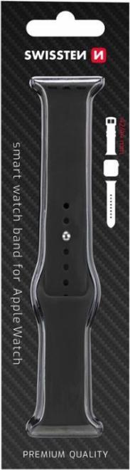 Swissten Silicone band for apple watch 42-44 mm black