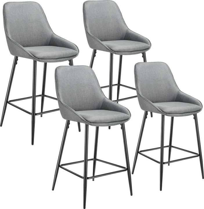 tectake Thekenstuhl Siera mit Rückenlehne