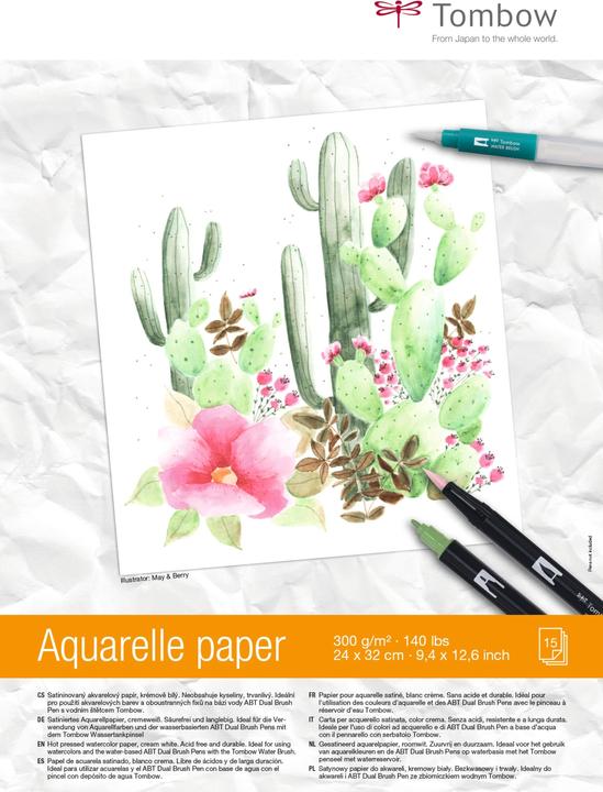 Produktbild Tombow Aquarellblock (24 x 33 cm)