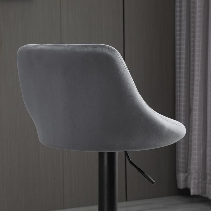 Produktbild Homcom Barhocker Polyester, Stahl Dunkelgrau