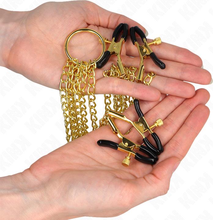 Immagine prodotto Pipedream KINK - 4 morsetti per capezzoli e clitoride, regolabili, oro
