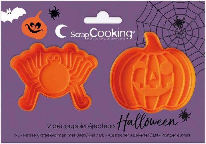 ScrapCooking 2er Set Ausstecher Halloween Spinne und Kürbis