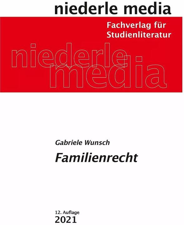 Produktbild Familienrecht (Deutsch, Gabriele Wunsch, 2023)