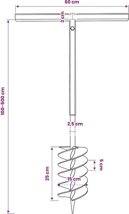 Produktbild vidaXL Erdbohrer (150 mm)