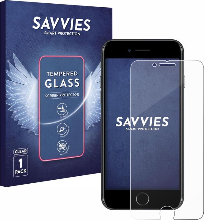 Produktbild Savvies Panzerglas Hartglas Displayschutz (1 Stück, Apple iPhone 7)