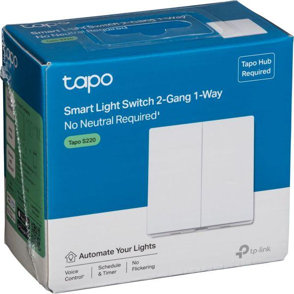 Productafbeelding TP-Link Tapo Smart Switch, 2-standen 1-Weg, Kantelen, Wit, 1 st., Batterij, AAA, 50/60 Hz