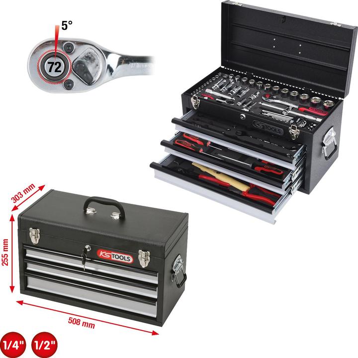 Actual product image KS Tools Universal tool set (99 pieces)