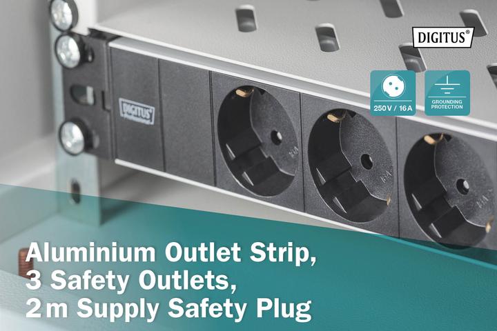 Produktbild Digitus Steckdosenleiste (3 x, CEE 7/3, 2 m)