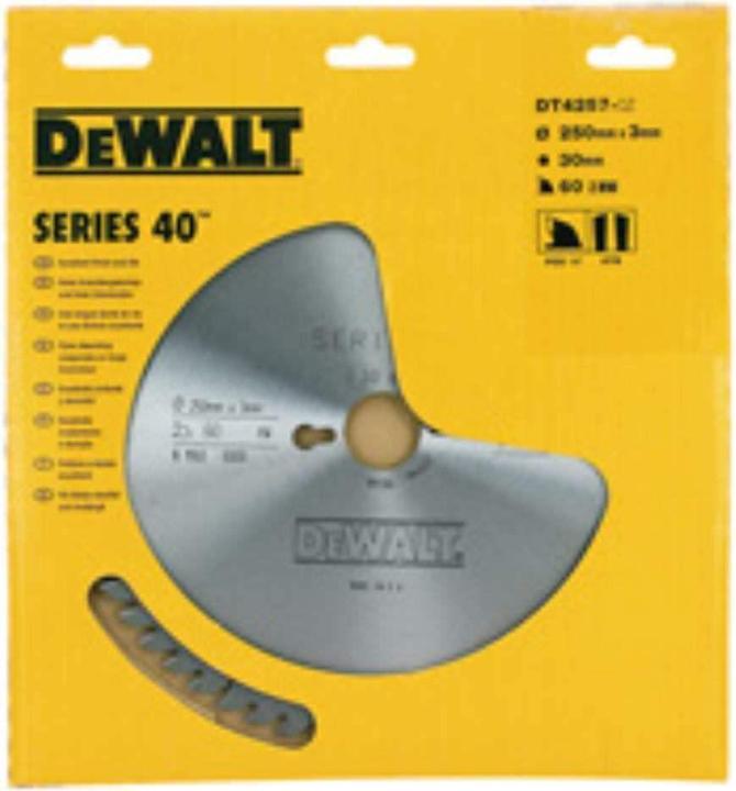 DeWalt EXTREME ® Stationair Cirkelzaagblad DT4260hits en doorsneden