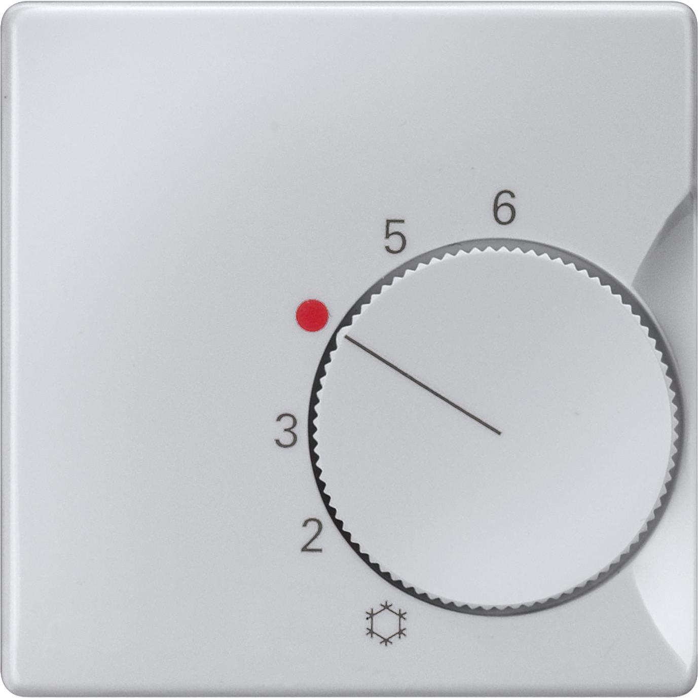 Siemens DELTA i-system, x000D  aluminiummetallic, Thermostat, Mehrfarbig