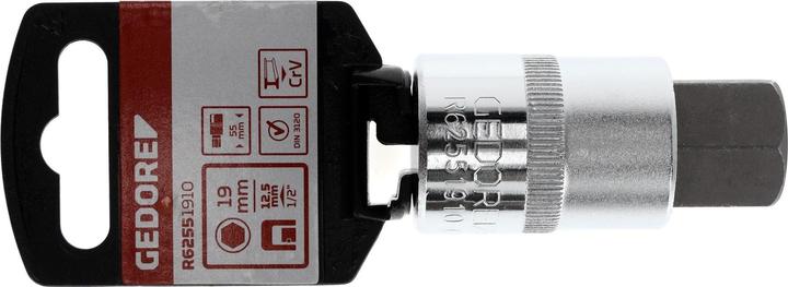 Produktbild Gedore Red red R62551910 Schraubendraubereinsatz 1/2" 19 mm Länge 55 mm (19 mm)