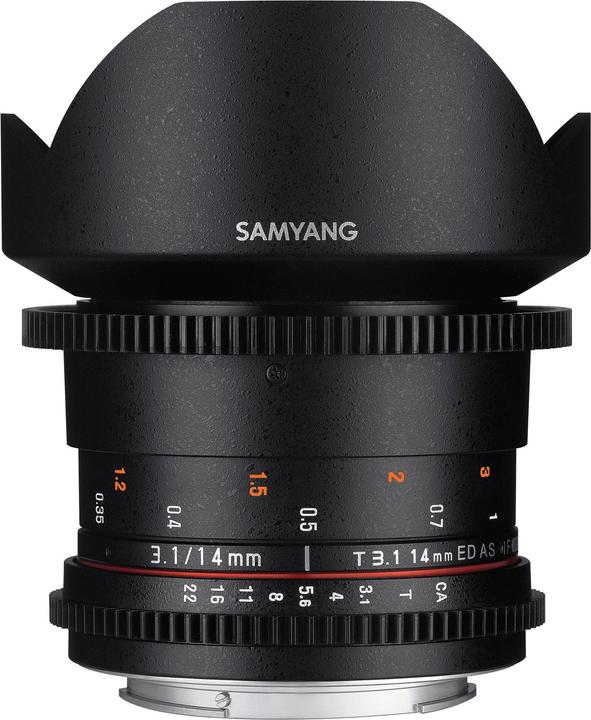 Image du produit Samyang 14mm T3.1 MK2 Canon RF (Canon RF, APS-C / DX, Plein format)