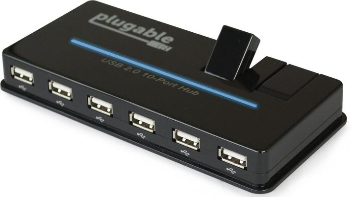 Plugable 10Port USB 2.0 Hub w/ 20W PD (USB-A, 10 Ports)