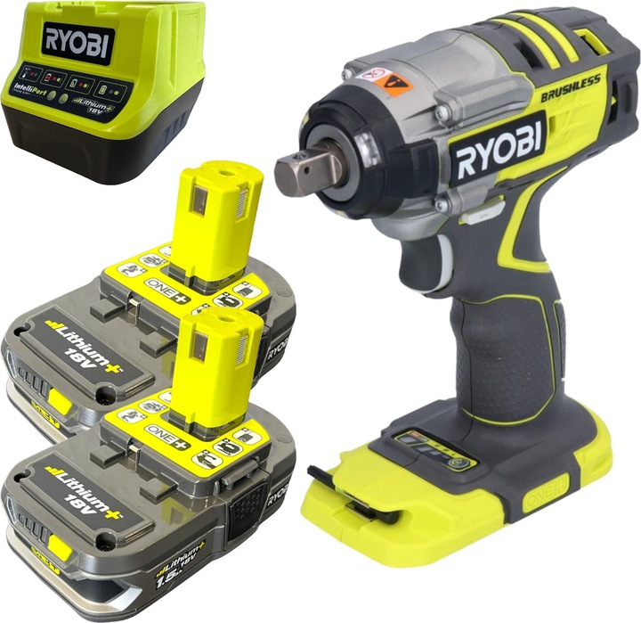 Produktbild Ryobi R18IW7-215 ONE+ Akku Schlagschrauber 18 V 270 Nm 1/2" Brushless + 2x Akku 1,5 Ah + Ladegerät (Batteriebetrieb)