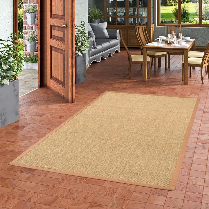 Actual product image Pergamon Sisal carpet Natura Classic with border (150 x 150 cm)