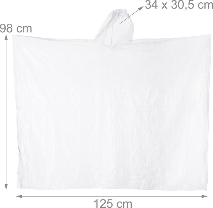 Actual product image Relaxdays Rain poncho (One size)