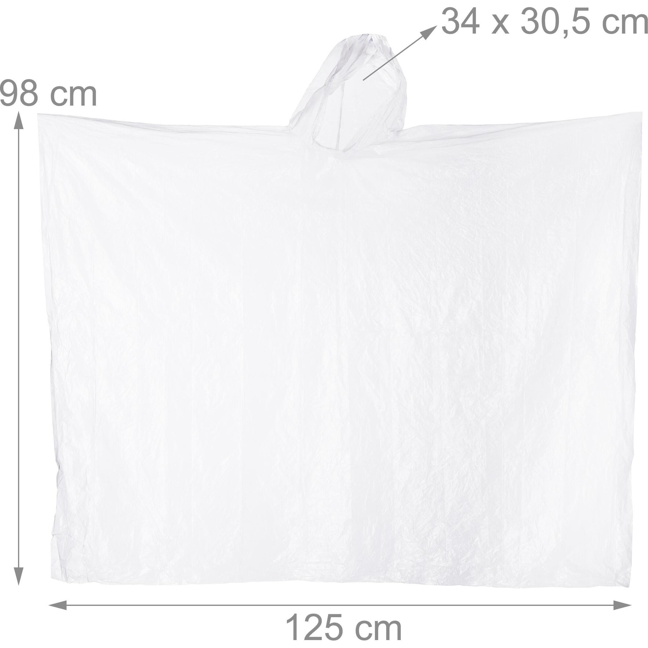 Thumbnail - Relaxdays, Unisex, Jacke, Regenponcho (One Size), Transparent, One Size