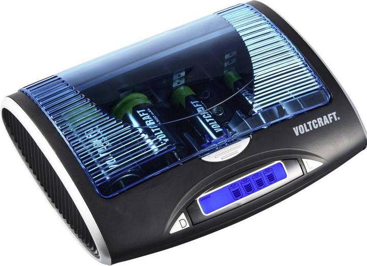 Produktbild Voltcraft Universal-Ladegerät P600-LCD mit USB (4 Stk., AA, AAA, 9V Block, C, D, Ladegerät ohne Akku)