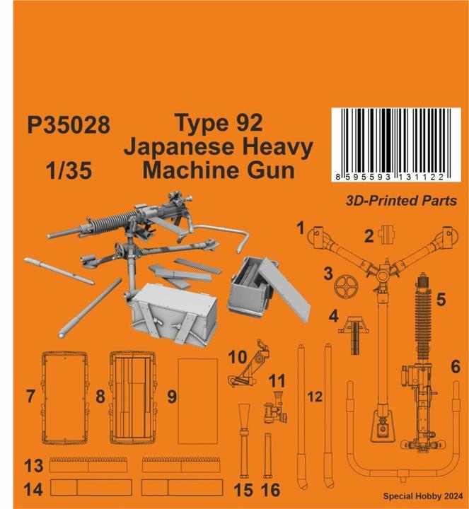 Immagine prodotto CMK Mitragliatrice pesante giapponese Type 92 1/35