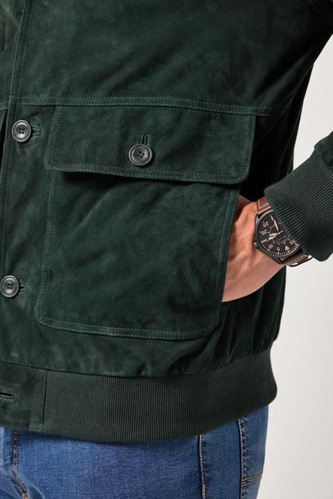 Produktbild JP1880 Lederjacke, Veloursleder, Stehkragen, Knopfleiste, bis 7 XL (7XL)