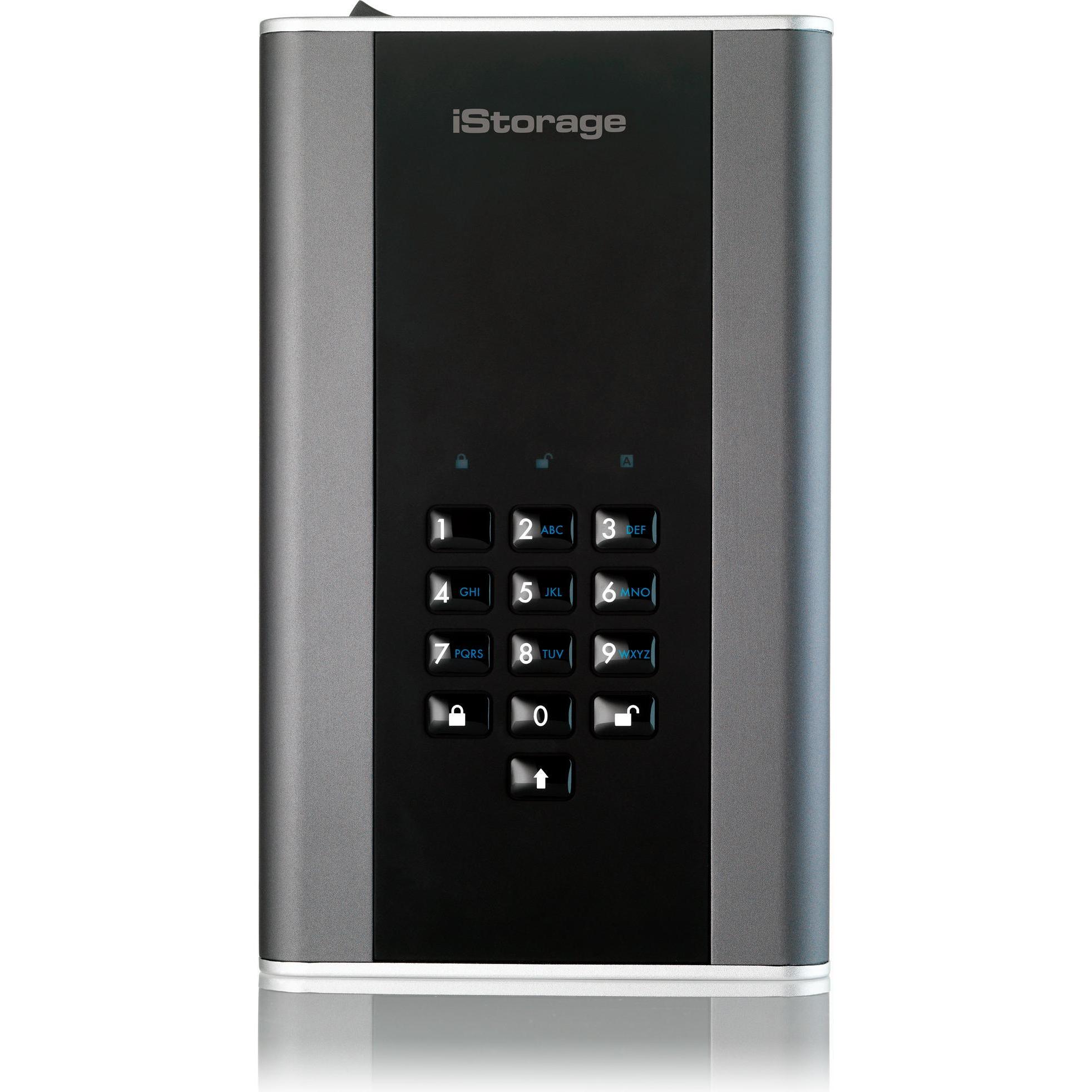 iStorage diskAshur DT² - Festplatte - verschlüsselt - 12 TB - extern (tragbar) (12 TB), Externe Festplatte, Schwarz