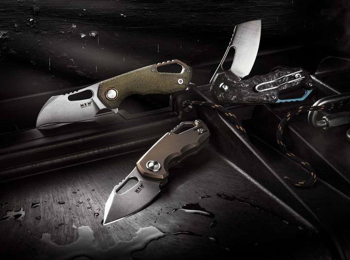 Actual product image MKM Isonzo M390 Cleaver Titanium Bronze