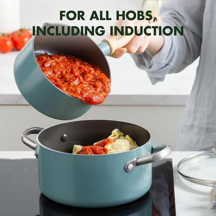 Actual product image Greenpan Mayflower ceramic puncture kit (28 cm, Pan set + pot set, Aluminium)