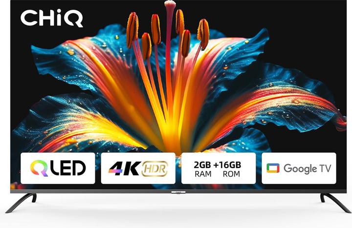 Actual product image CHiQ U55QM8V (139 cm(55 inch), black, UltraHD/4K, triple tuner, Android) (55", QLED, 4K)