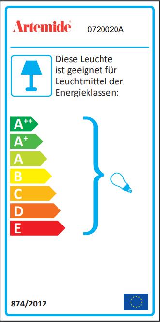 Label énergétique Artemide Melampo (349 lm, E14)