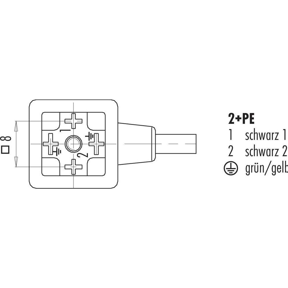 Thumbnail - Schubiger Magnetventilsteckose C umspritzt Schwarz 34 5734 300 000 Binder Inhalt: 1 St., Elektronikkabel + Stecker, Schw...