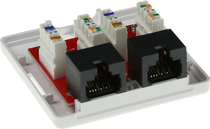 Produktbild Surface mounted box unshielded 2 ports CAT6. Type: CAT6 Wall mountbox c6 2 prt unsh (Kabel)