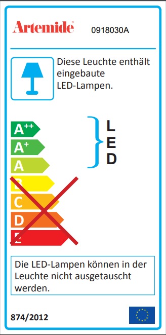Energy Label Artemide Mesmeri (2622 lm)